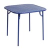 Petite Friture - Week-End - Table 85x85cm - bleu outremer RAL 5002/peinture époxy grainée/H 75cm/pour usages indoor & outdoor