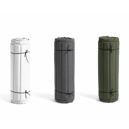 HAY Palissade Outdoor-Kissen in Weiß, Grau, Olivgrün, zylindrisch, modernes Design, strapazierfähiges Material. - Palissade Steppkissen 117x49,5cm
