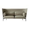 &tradition - Cloud High Back LN7 Sofa With High Back - beige/fabric kvadrat fiord 951/WxHxD 232x115x90cm/black legs
