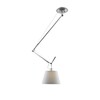 Artemide - Tolomeo Sospensione Decentrata Deckenleuchte - aluminium/Schirm Satin/Ø32cm/BxH 154x80cm