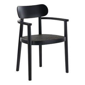 Thonet - 118 FV armleunstoel met vlechtwerk Dark Melange