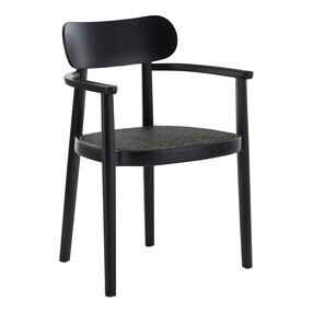 Thonet - 118 FV armleunstoel met vlechtwerk Dark Melange