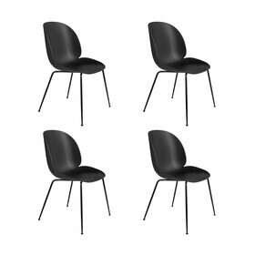 Gubi - Beetle Stuhl Gestell schwarz 4er Set
