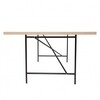 Richard Lampert - Eiermann 1 - Table châssis centré - blanc/chant chêne/châssis noir/Set de Réglage Hauteur 3,5cm/180x90cm