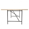 Richard Lampert - Eiermann 1 Table center - white/oak edge/frame black/incl. height adjuster 3.5cm/180x90cm