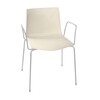 Arper - Catifa 46 Armchair Unicoloured Frame Chrome - ivory/seat shell glossy/inside matt/frame chromed/new colour