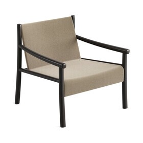 Arper - Chaise longue KATA structure chêne teinté noir