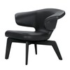 ClassiCon - Munich Lounge Chair fauteuil - zwart/leder Classic/onderstel zwart gebeitst