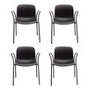 Magis - Magis Troy - Set de 4 chaises outdoor & accoudoirs - noir/châssis noir/4 chaises