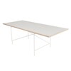 Richard Lampert - Eiermann 1 - Table avec châssis excentré - blanc/chants chêne/châssis blanc/Set de règlage de la hauteur de 3,5/200x90cm