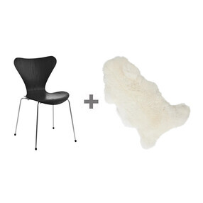 Fritz Hansen - Chaise frêne teinte + peau Set promo Serie 7™
