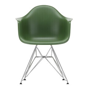 Vitra - Chaise avec accoudoirs Eames DAR RE chromé