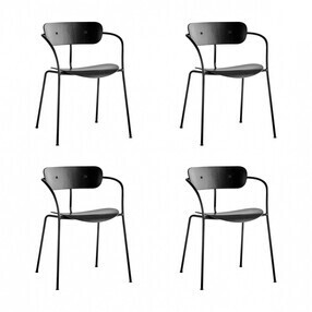 &Tradition - Set de 4 chaises avec accoudoirs Pavilion AV2