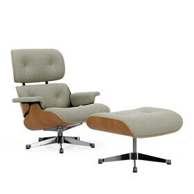 Vitra - Eames Lounge Chair Fauteuil & voetenbank stof