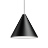 Flos - String Lights LED - Suspension - noir/mat/abat-jour conique/câble 12m/ sans canopée