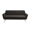Softline - Scope - Canapé - noir/kaki/étoffe vision 443/PxHxP 162x73x80cm/pieds en bois