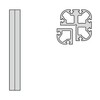 HAY - New Order Corner Profile Connector 2 Pieces - light grey/lenght: 33 cm/1 single profile + 1 corner profile connector