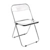 Castelli - Plia - Chaise pliante - transparent/piètement chromé/avec patins en plastique noir