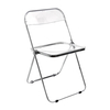 Castelli - Plia Folding Chair - transparent/frame chromed/with black plastic gliders