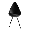 Fritz Hansen - Drop Stuhl - schwarz/Gestell schwarz pulverbeschichtet/45.5x88.5x54.5cm