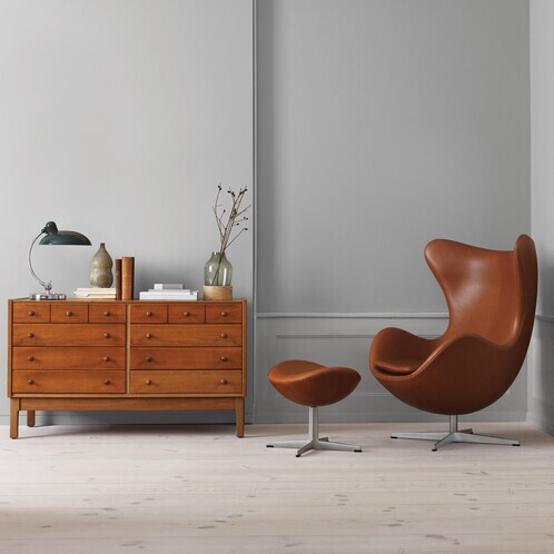 Fritz Hansen - Egg Chair/Das Ei Loungesessel Leder