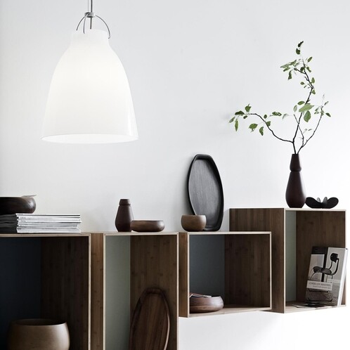 Fritz Hansen Caravaggio™ Suspension Lamp Opal Gass | AmbienteDirect