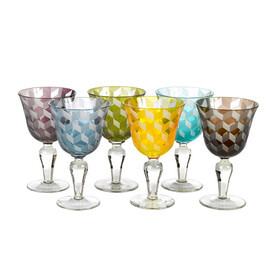 POLSPOTTEN - Blocks Wine Glass Set of 6