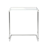 Thonet - B 97b - Table d'appoint - transparent / châssis chrome/verre optiwhite coupe diamant/53x47x57cm