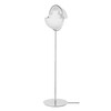 Gubi - Multi-Lite - Lampe de plancher chrome - blanc/abat-jour blanc/H 148cm, Ø 39cm/structure chrome