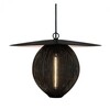 Gubi - Satellite Pendelleuchte M - Mitternachtsschwarz/Pulverlackiert/H 31,5cm, Ø 21,8cm/Kabel schwarz