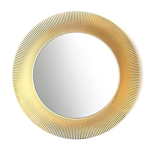 Kartell - Kartell by Laufen All Saints Mirror  - gold/metalic/Ø78cm