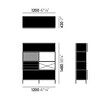Vitra - Eames Storage Unit ESU Bookcase - line drawing