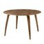 Gubi - Gubi Dining Table Esstisch Rund - Walnuss/H 72,3cm, Ø 120cm/Gestell/Platte Walnuss