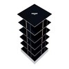 Moormann - Musikstapler CD Shelf H:87cm - black/FU multiplex birch/base: cement/for ca. 300 CDs/rotatable