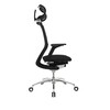 Wagner - Titan 10 Office Chair - black/Seat upholstered black/star base polished/with wheels for hard floors
