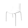 Arper - Catifa 46 0251 Chair Bicoloured Frame Chrome - white/petrol/seat shell glossy/inside matt/frame chromed/new colour