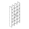 Moormann - FNP Shelf System Clamping Set - silver/aluminium/stainless steel/for stabilization of stand-alone shelves/the assembly needs 3x3 fields