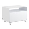 müller möbelfabrikation - Mobile Line R 107N Container - signal white RAL 9003/satin-finished/with transparent wheels/60x45x40cm
