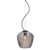 &tradition - Blown SW3 - Pendellamp - zilver/glas transparant/Ø 28cm/ H 28cm/met zwarte kabel