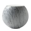 Cappellini - Bong - Table d'appoint Ø48cm - fake marble/Carrara Print blanc