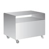 müller möbelfabrikation - Mobile Line R 107N Container - silver RAL 9006/satin-finished/with transparent wheels/60x45x40cm