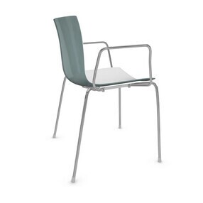 Arper - Catifa 46 0251 Armlehnstuhl zweifarbig Gestell Chrom