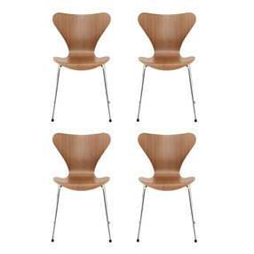Fritz Hansen - Serie 7™stoel naturel fineer set van 4