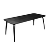 Gubi - Gubi Dining Table Rectangular - black/LxWxH 200x100x72,3cm/base/top ash