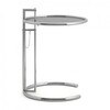 ClassiCon - Adjustable Table E 1027 Beistelltisch - rauchgrau/Parsolglas/Gestell chrom