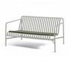 HAY Palissade Gartenbank aus Metall in Hellgrau mit Sitzkissen, modernes Design für Außenbereiche, strapazierfähig. - Palissade Sitzkissen 118,5x54.5cm