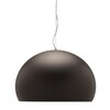 Kartell - FL/Y LED-Pendelleuchte matt - braun/opak/Ø52cm
