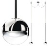 Cini & Nils - Convivio New LED Sopratavolo Due - Pendellamp - chroom/glanzend/3000K/1300lm/CRI>80/lens transparant