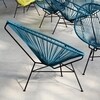 OK Design - Acapulco Chair - Armleunstoel - petrol/onderstel zwart