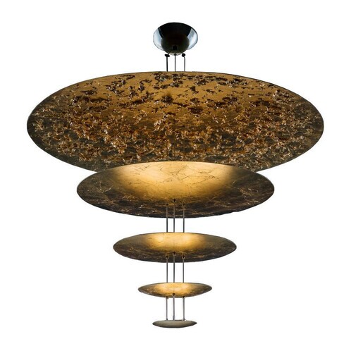 Catellani & Smith - Macchina Della Luce D LED - Suspension - or/laiton/2600K-2800K/6300lm/CRI80/IP20/disque Ø120/80/50/30/18cm